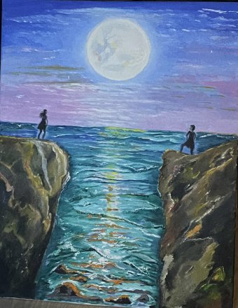 Painting "The distance is getting closer" by painter Nataliya Yurko oil canvas at Jose Art Gallery