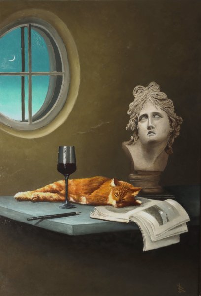 Additional view 8: Impressionism Still-Life Painting Nostalgia by painter Oleg Baulin oil canvas 