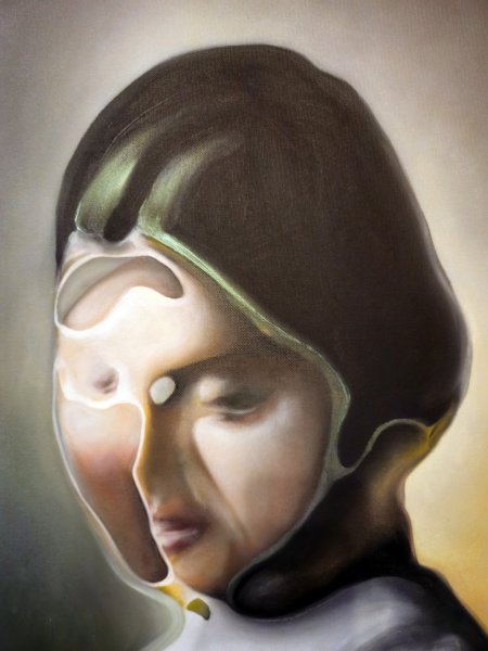 Additional view 1: Modern Portrait Painting MARRIAGE by painter Stefano Mazzolini oil canvas 