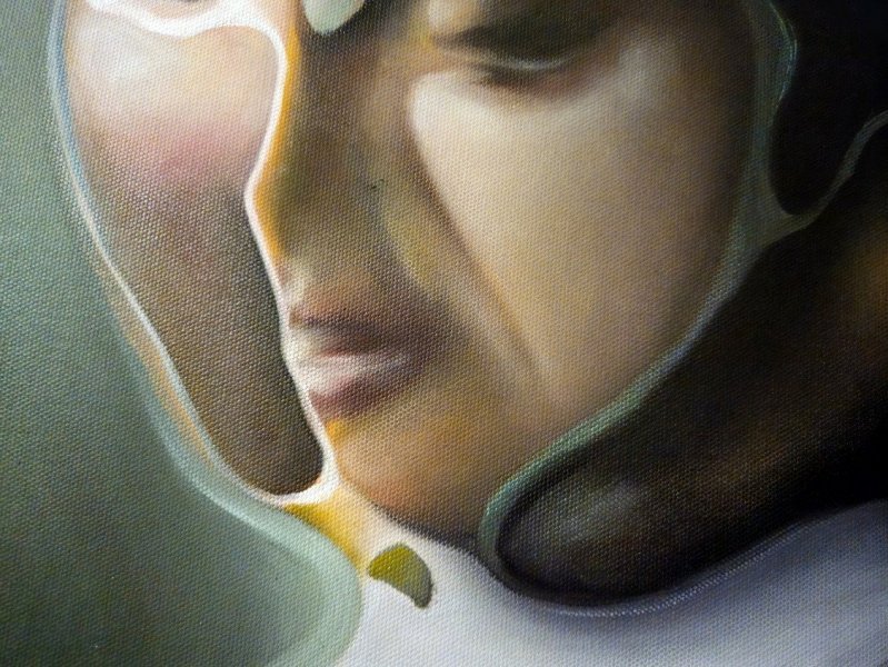Additional view 4: Modern Portrait Painting MARRIAGE by painter Stefano Mazzolini oil canvas 