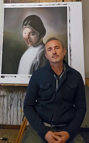 Additional view 5: Modern Portrait Painting MARRIAGE by painter Stefano Mazzolini oil canvas 