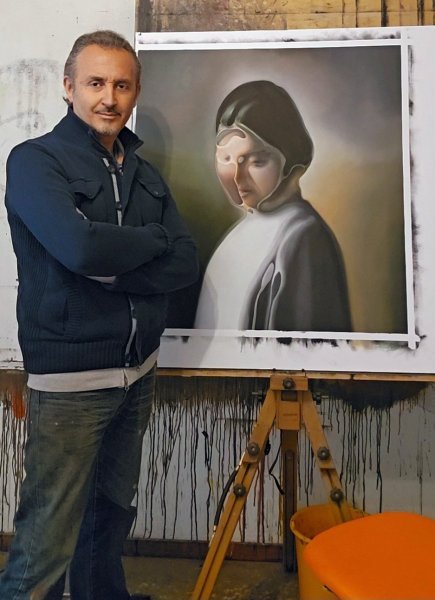 Additional view 6: Modern Portrait Painting MARRIAGE by painter Stefano Mazzolini oil canvas 