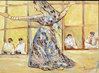 Malerei "Indischer Stammestanz - 2", maler/-in ANAND MANCHIRAJU Öl Leinwand in der Jose Art Gallery