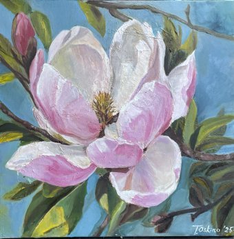 Painting "Magnolias" by painter Tatiana Oskina oil canvas at Jose Art Gallery