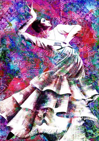Arte digitale "L'esultanza visualizzata in movimento", artista digitale Lana Korolievskaia alla Jose Art Gallery