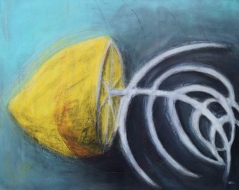Painting "Internal skeleton" by painter An Viaznikova acrylic canvas at Jose Art Gallery