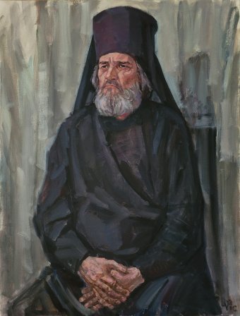 Painting "Portrait of a monk" by painter Victor Pesterev oil canvas at Jose Art Gallery