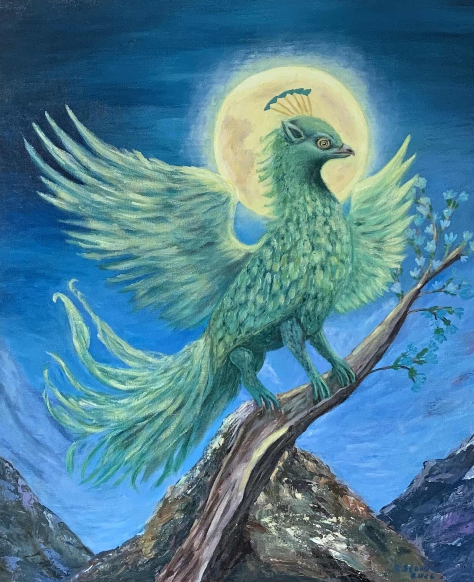 Simurgh — the Bird of Victory Drawing - Svitlana Stovba