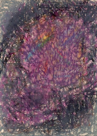 Painting "Burning Peacock Feathers" by painter JackMichel pastel paper at Jose Art Gallery