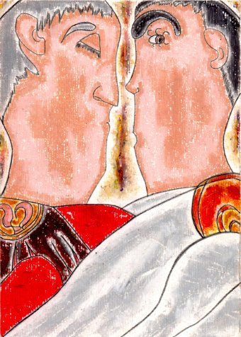 Pintura "Los hermanos Gracchi", pintor JackMichel pastel papel en Jose Art Gallery