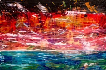 Painting "Time Less Angle" by painter John Silver ink canvas at Jose Art Gallery