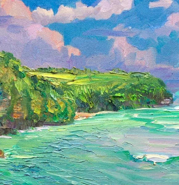 Bali - Color of the ocean Painting by Aleksandr Dubrovskyy