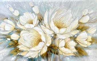 Painting "Bouquet of tenderness" by painter Olena Shevchenko acrylic canvas at Jose Art Gallery