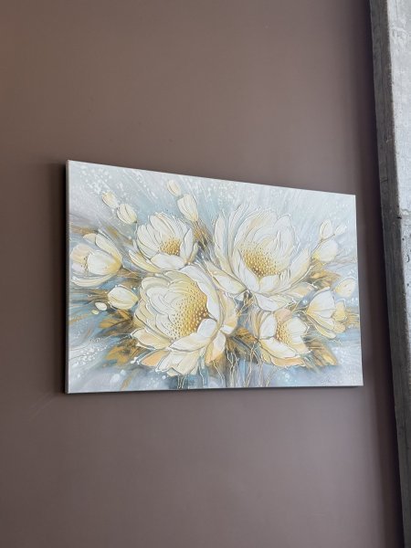 Additional view 1: Impressionism Flower Painting Bouquet of tenderness by painter Olena Shevchenko acrylic canvas 