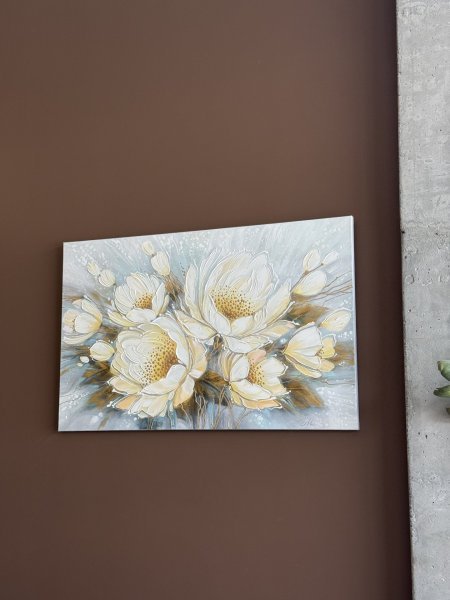 Additional view 2: Impressionism Flower Painting Bouquet of tenderness by painter Olena Shevchenko acrylic canvas 