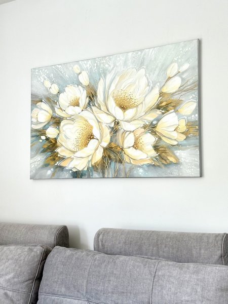 Additional view 3: Impressionism Flower Painting Bouquet of tenderness by painter Olena Shevchenko acrylic canvas 