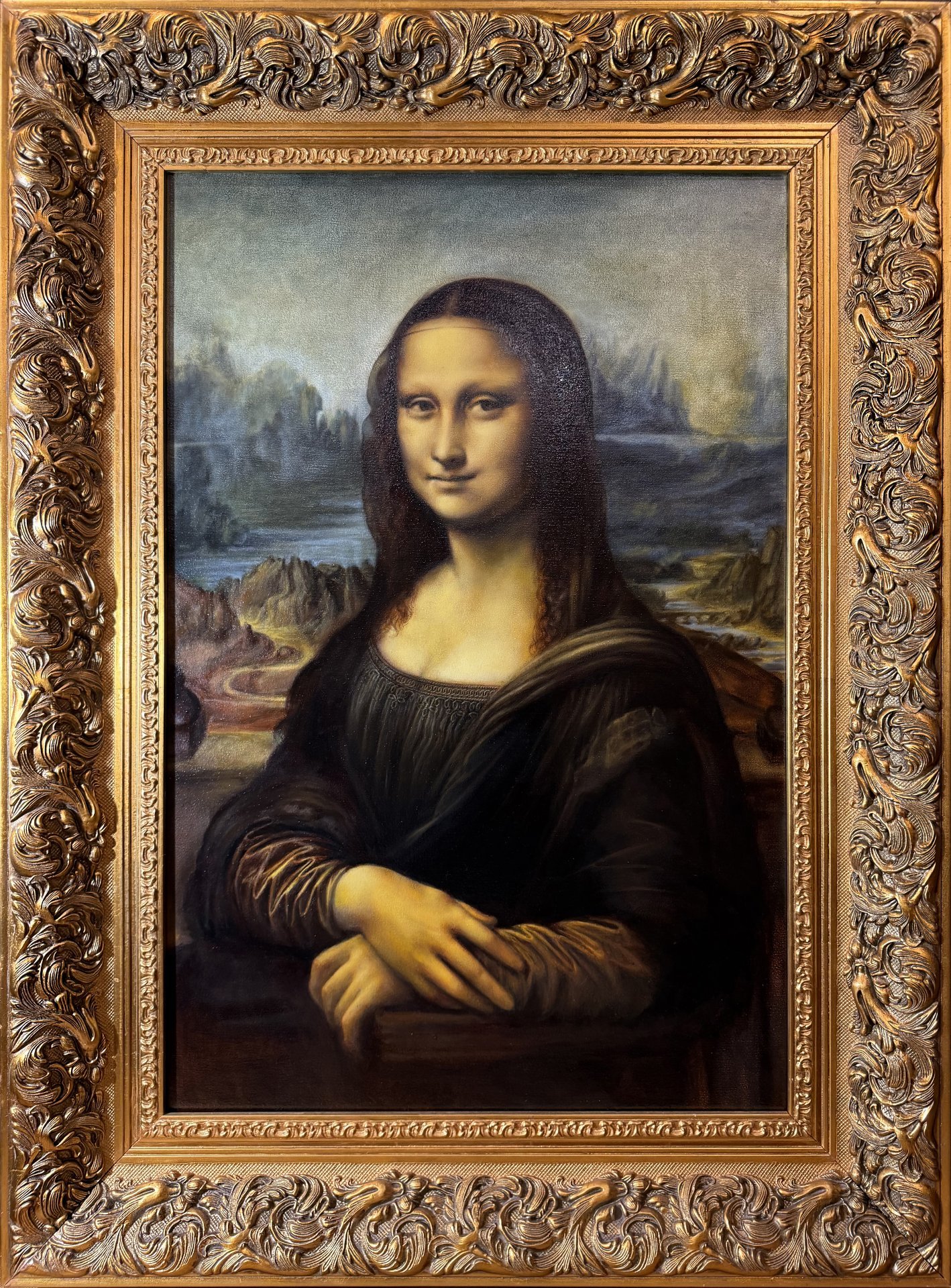 Touching the Legend. Mona Lisa Reimagined Painting by Vladimir