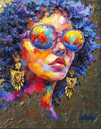 Painting "Summer Drive" by painter Viktoria Lapteva oil canvas at Jose Art Gallery