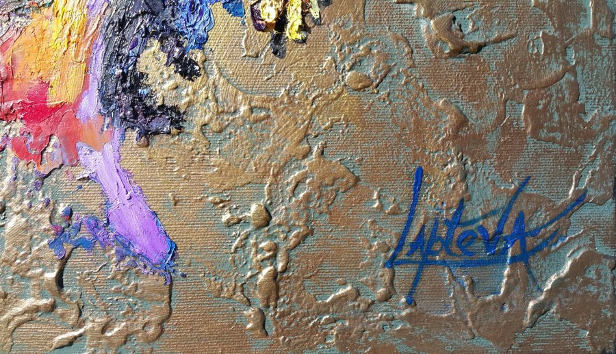 Additional view 4: Contemporary Art Portrait Painting Summer Drive by painter Viktoria Lapteva oil canvas 