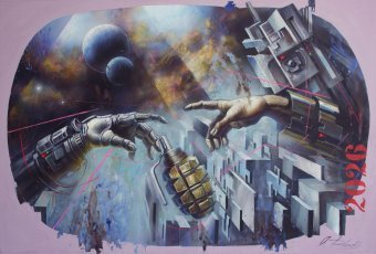 Painting "Creation 4V." by painter Dobrodiy Alexandr acrylic canvas at Jose Art Gallery