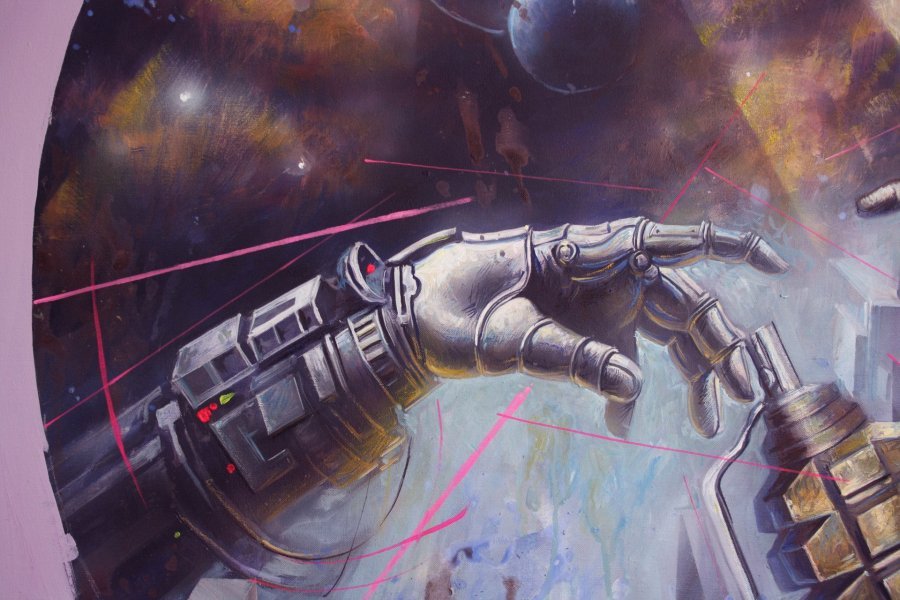 Additional view 2: Surrealism Religious Painting Creation 4V. by painter Dobrodiy Alexandr acrylic canvas 