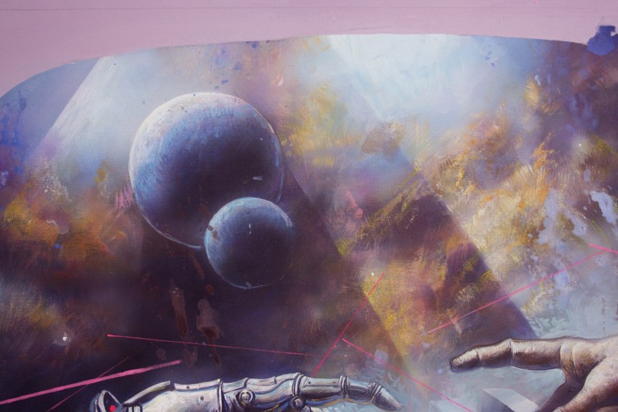 Additional view 3: Surrealism Religious Painting Creation 4V. by painter Dobrodiy Alexandr acrylic canvas 