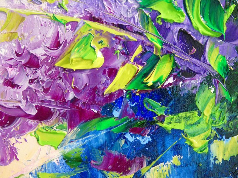 Additional view 2: Impressionism Flower Painting A bouquet of lilacs in a glass by painter Olha Darchuk oil canvas 