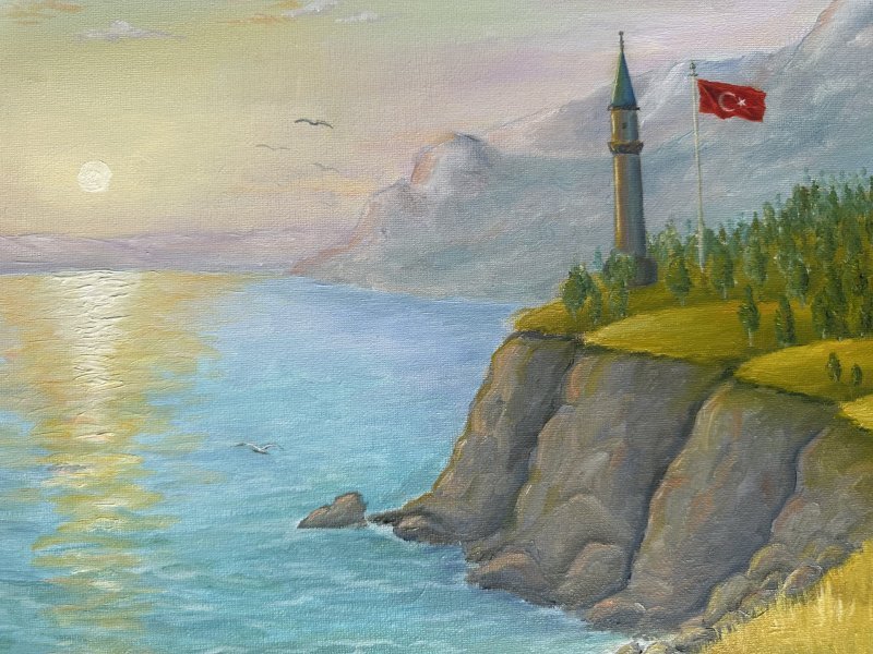 Peace Under One Sky: Turkey and Ukraine Painting by Vitaliy Gerasimec