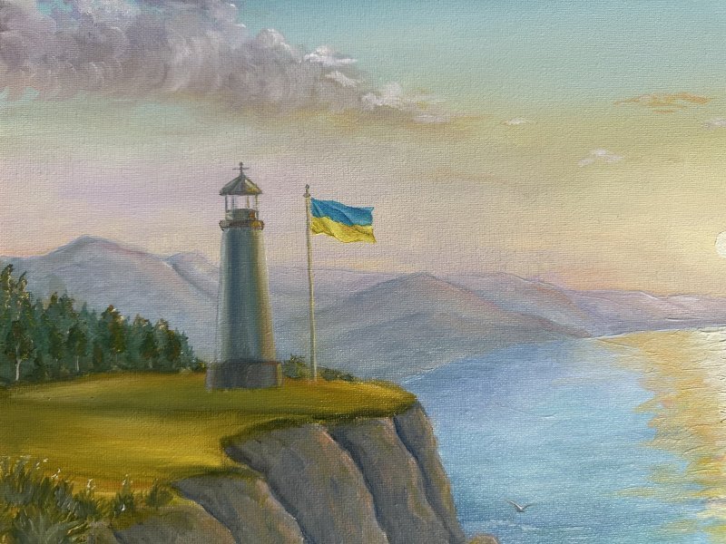 Peace Under One Sky: Turkey and Ukraine Painting by Vitaliy Gerasimec