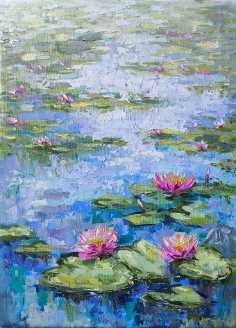 Painting "Reflections of Silence" by painter Anastasia Kozorez oil canvas at Jose Art Gallery