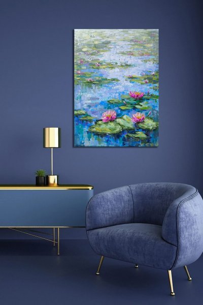 Additional view 3: Impressionism Flower Painting Reflections of Silence by painter Anastasia Kozorez oil canvas 