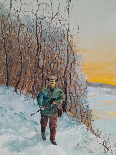 Oil painting Ranger Painting by Anton Zapotochny(Dovzhenko)