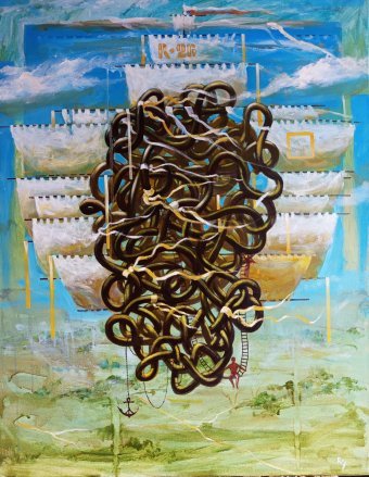 Painting "We fly!" by painter Serhiy Roy oil canvas at Jose Art Gallery