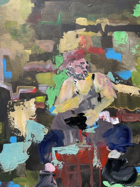 Additional view 1: Contemporary Art Genre Painting Traces of Making by painter Ovwede Efe Art acrylic canvas 