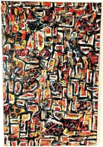 Painting "Inferno" by painter Valentin Kern acrylic canvas at Jose Art Gallery