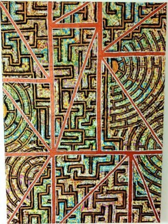 Painting "Hidden Paths" by painter Valentin Kern acrylic canvas at Jose Art Gallery