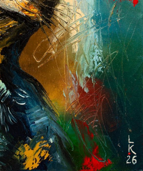 Additional view 2: Impressionism Animal Painting Little Boss by painter Liubov Kuptsova oil canvas 