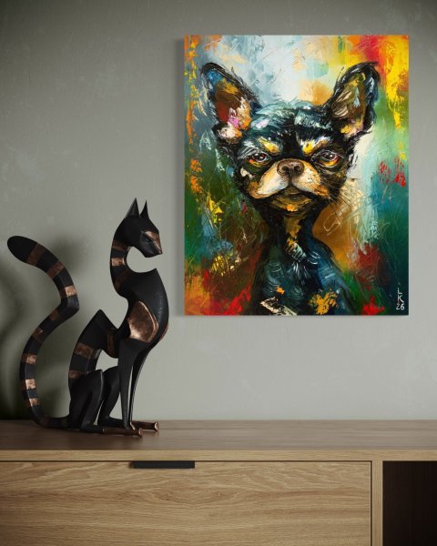 Additional view 5: Impressionism Animal Painting Little Boss by painter Liubov Kuptsova oil canvas 