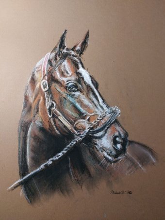 Drawing "My pastels Grace Series" by illustrator Natali Diduh pastel paper at Jose Art Gallery