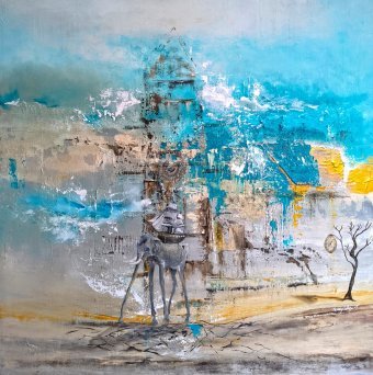 Painting "Illusion" by painter Monika Muszyńska oil canvas at Jose Art Gallery