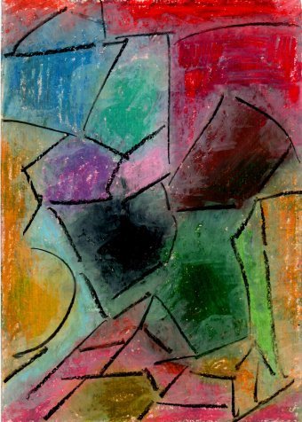 Painting "Stained glass" by painter JackMichel pastel paper at Jose Art Gallery