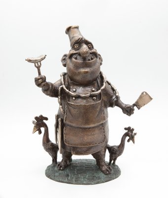 Sculpture "Chef", sculpteur Volodymyr Mykytenko Bronze à la Jose Art Gallery