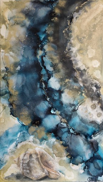 Painting "Tides of blue" by painter KOlha acrylic canvas at Jose Art Gallery