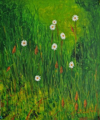 Painting "Florines" by painter bernardino acrylic canvas at Jose Art Gallery