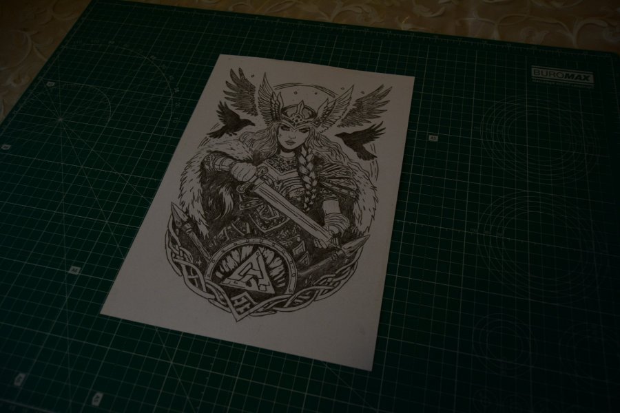 Valkyrie Drawing - Temnyy - Jose Art Gallery