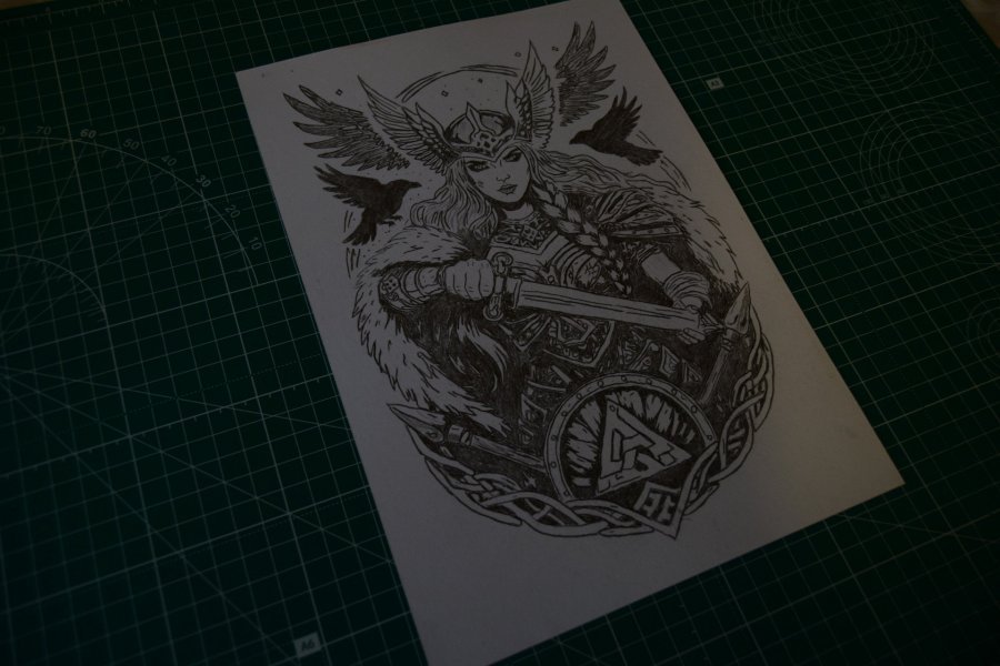 Valkyrie Drawing - Temnyy - Jose Art Gallery