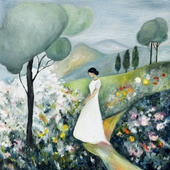 Femme dans le jardin