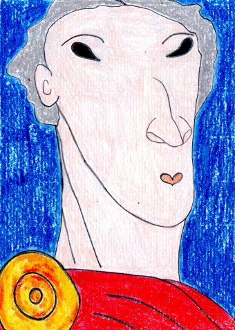 Painting "Hail Caesar" by painter JackMichel pastel paper at Jose Art Gallery