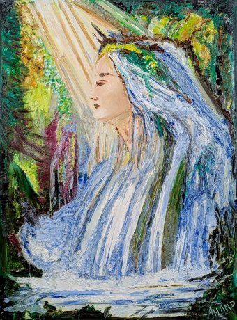 Pintura "LUMINOSO DEVENIR", pintor ANAND MANCHIRAJU óleo lienzo en Jose Art Gallery