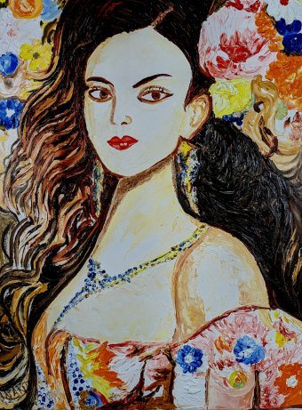 Pintura "Ascua de floración", pintor ANAND MANCHIRAJU óleo lienzo en Jose Art Gallery
